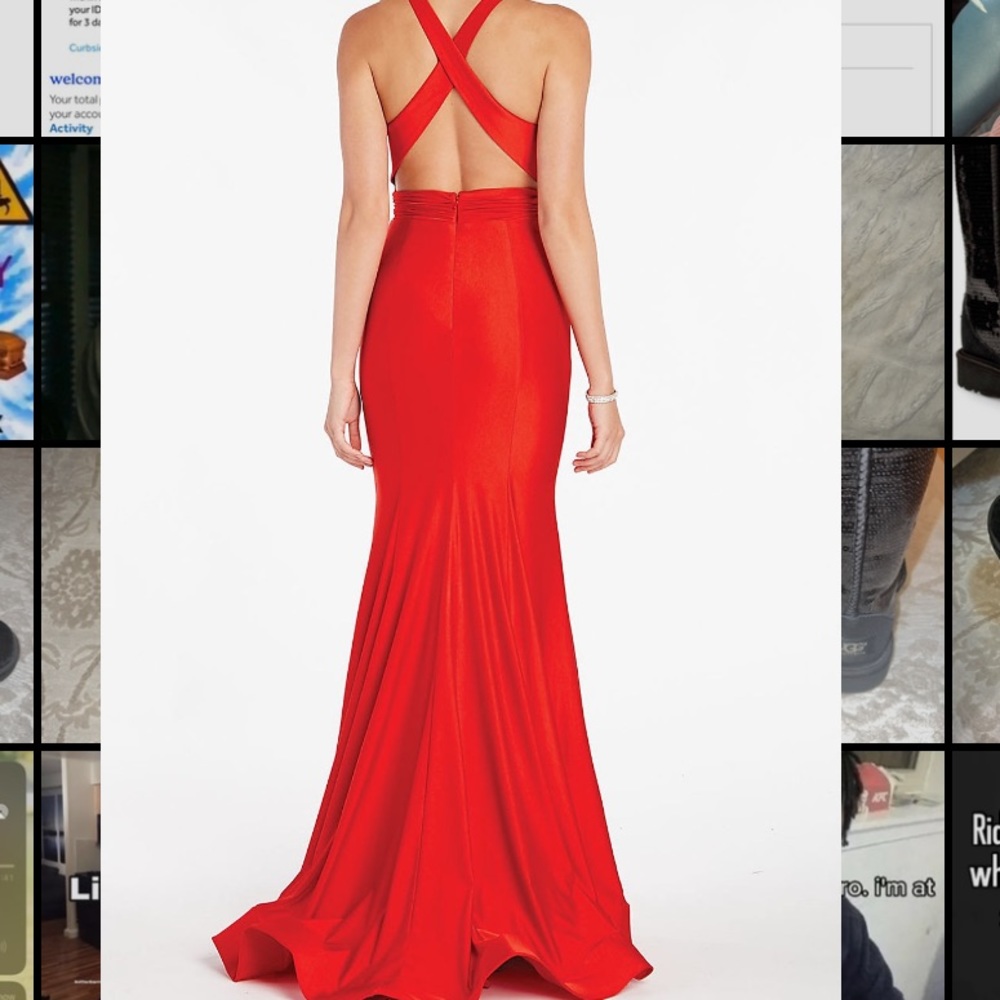 Size 4 Alyce Paris dress red long